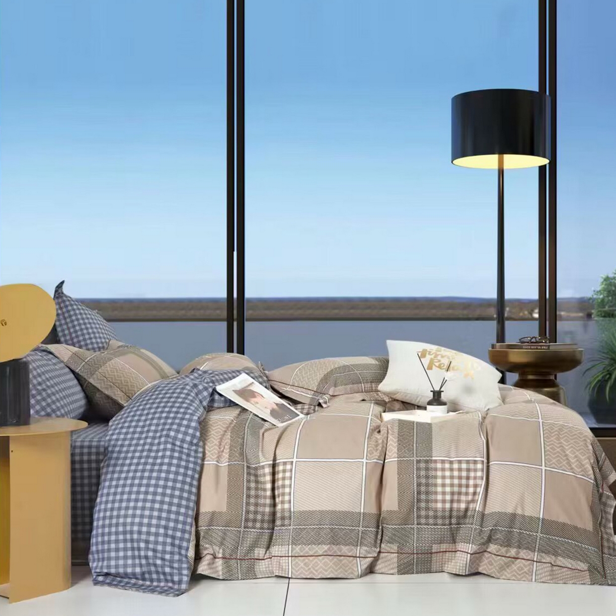 91家纺网 家纺一手货源 找家纺 （总）未来家居 JAMES KELLY （铂金凯丽）2025新款40支13376全棉印染铂金长绒棉四件套-系列4