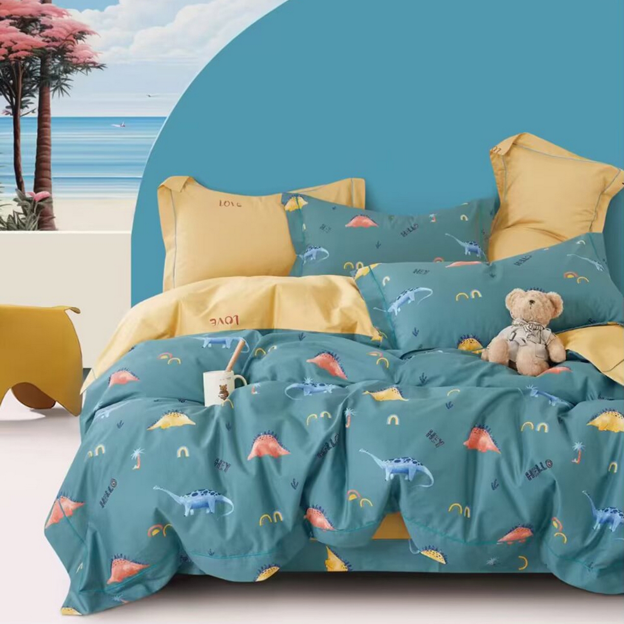 91家纺网 家纺一手货源 找家纺 （总）未来家居 JAMES KELLY （铂金凯丽）2025新款40支13376全棉印染铂金长绒棉四件套-系列4