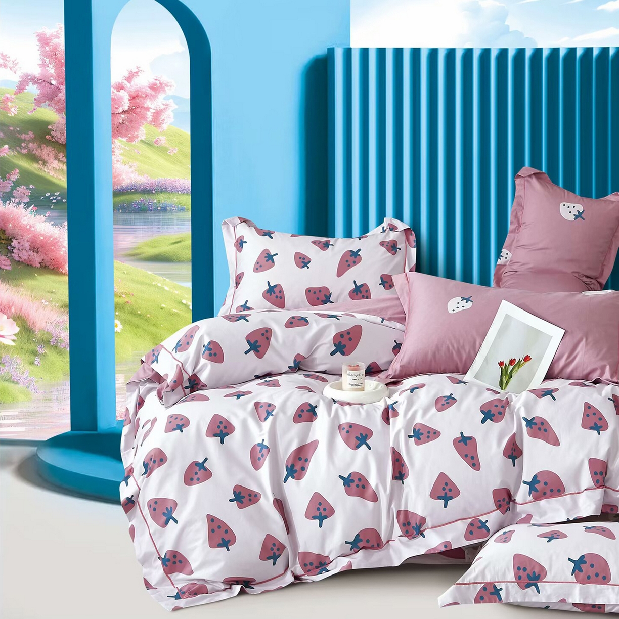 91家纺网 家纺一手货源 找家纺 （总）未来家居 JAMES KELLY （铂金凯丽）2025新款40支13376全棉印染铂金长绒棉四件套-系列4