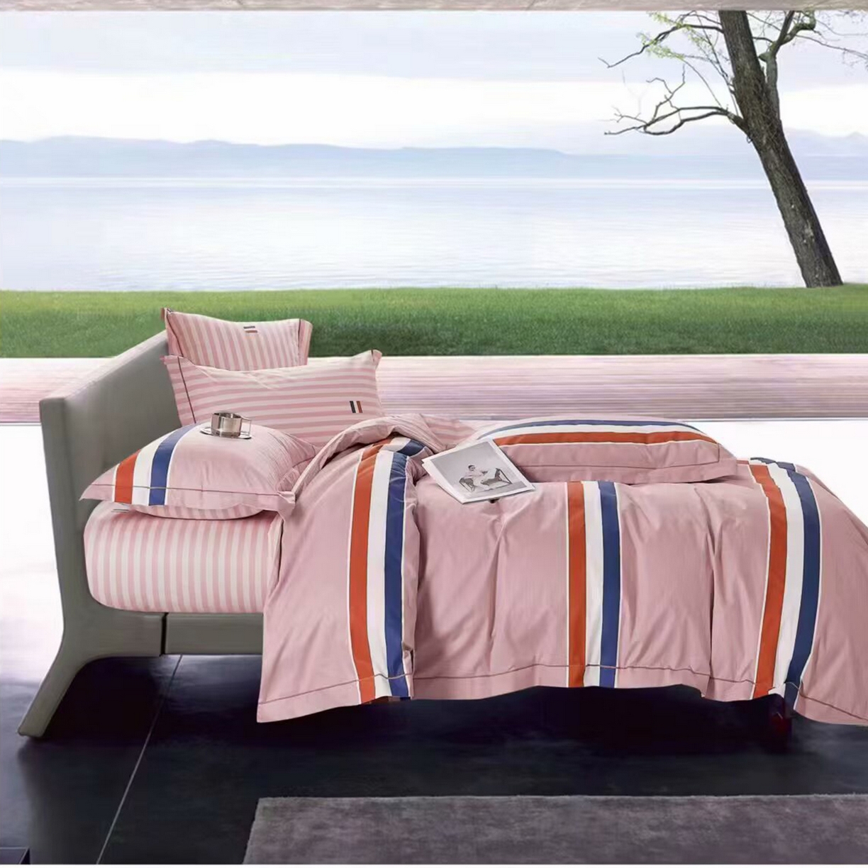 91家纺网 家纺一手货源 找家纺 （总）未来家居 JAMES KELLY （铂金凯丽）2025新款40支13376全棉印染铂金长绒棉四件套-系列4