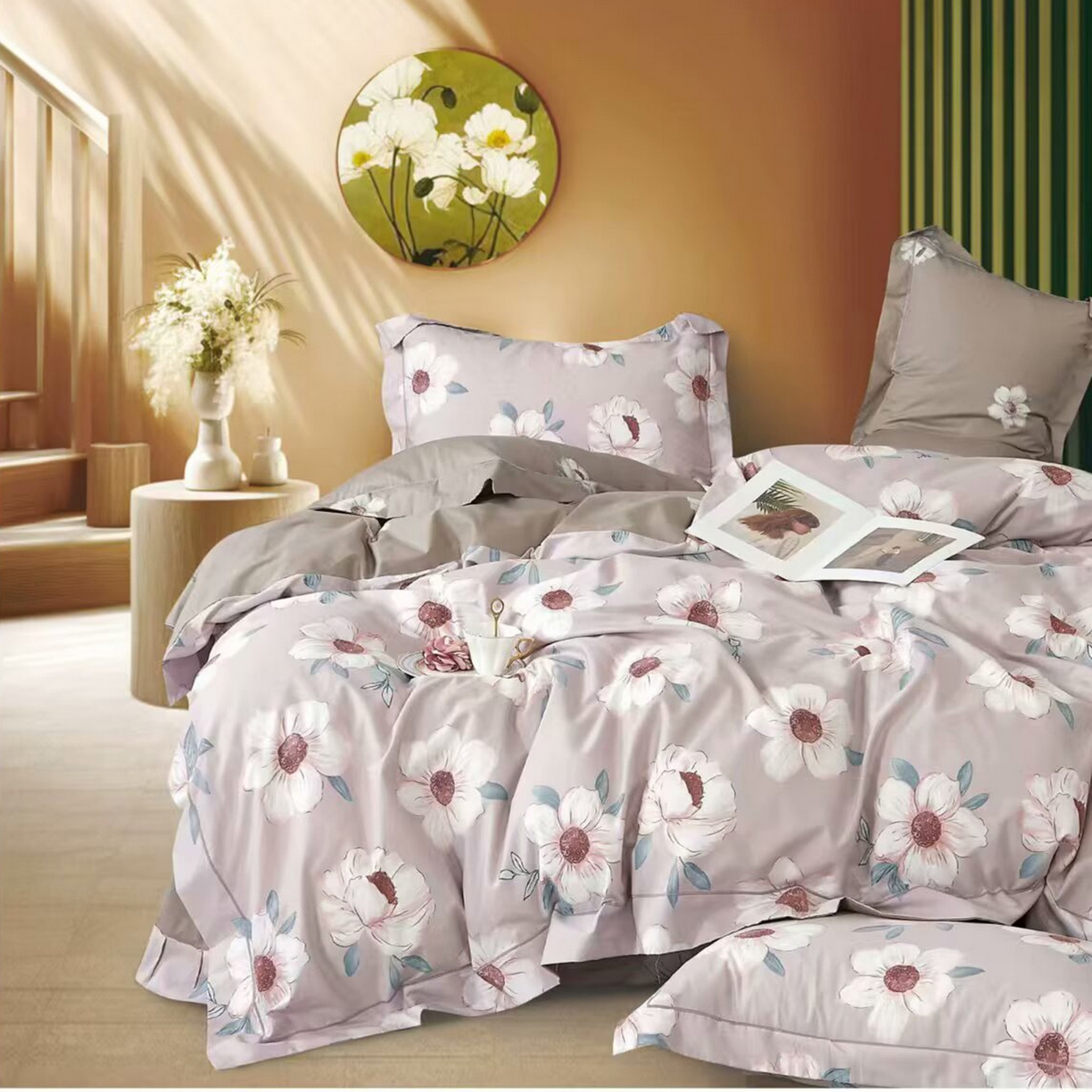 91家纺网 家纺一手货源 找家纺 （总）未来家居 JAMES KELLY （铂金凯丽）2025新款40支13376全棉印染铂金长绒棉四件套-系列4