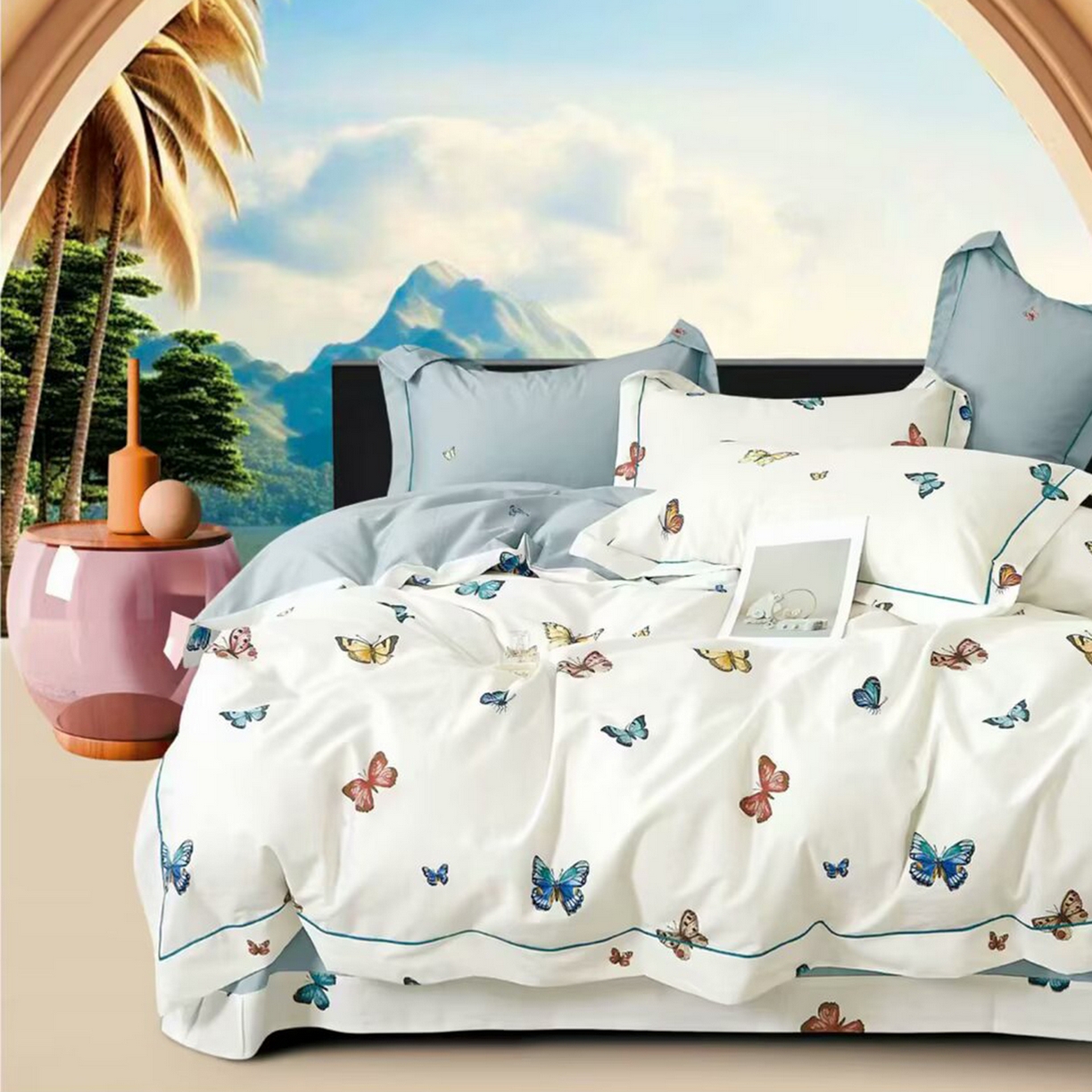 91家纺网 家纺一手货源 找家纺 （总）未来家居 JAMES KELLY （铂金凯丽）2025新款40支13376全棉印染铂金长绒棉四件套-系列4