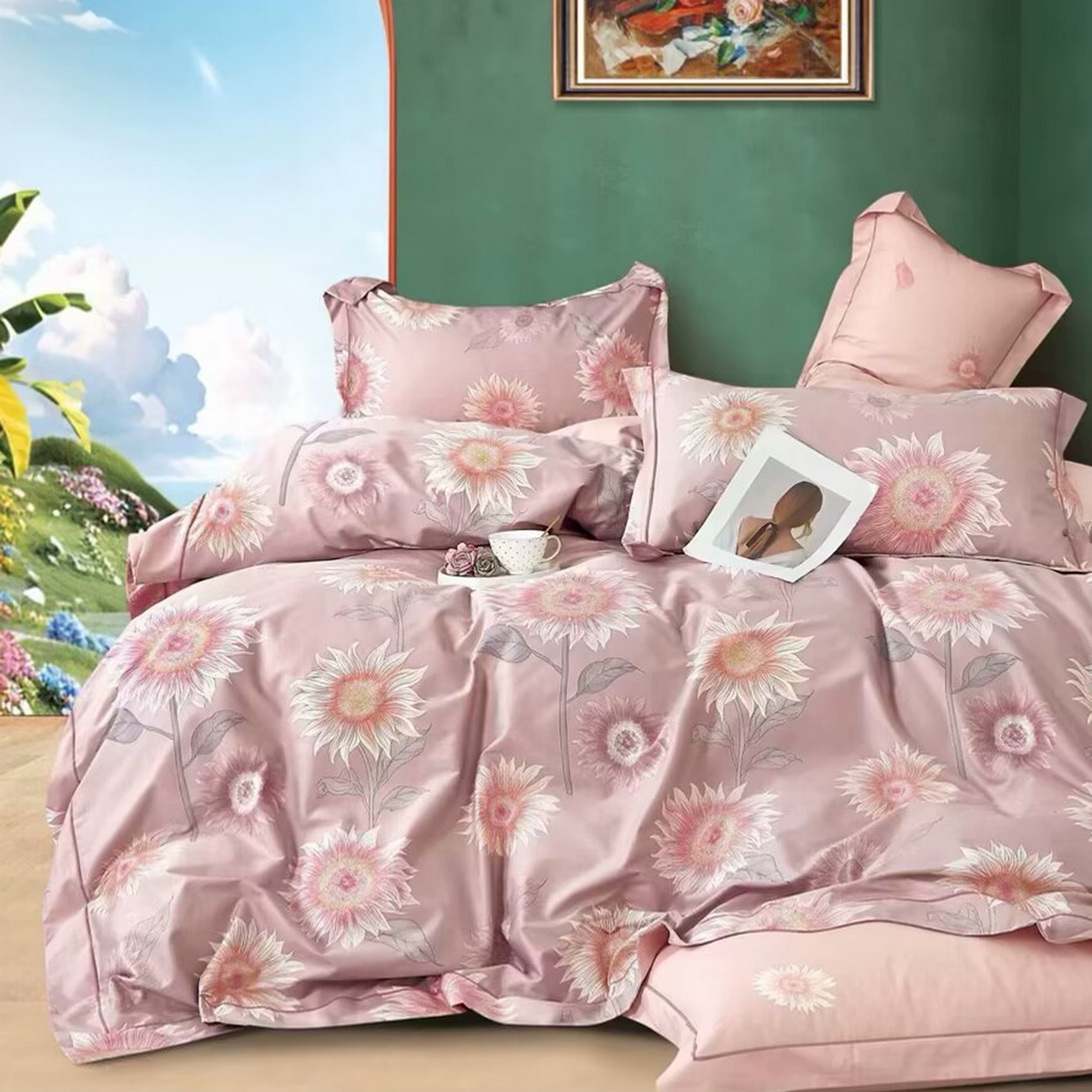 91家纺网 家纺一手货源 找家纺 （总）未来家居 JAMES KELLY （铂金凯丽）2025新款40支13376全棉印染铂金长绒棉四件套-系列4