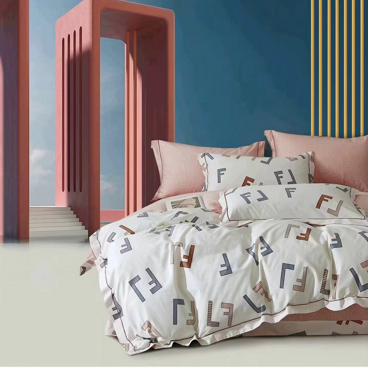 91家纺网 家纺一手货源 找家纺 （总）未来家居 JAMES KELLY （铂金凯丽）2025新款40支13376全棉印染铂金长绒棉四件套-系列4