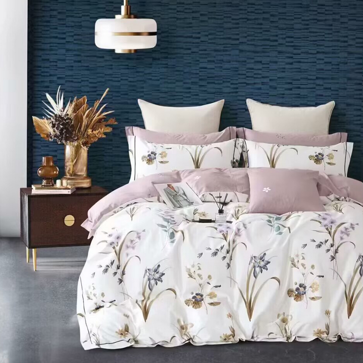 91家纺网 家纺一手货源 找家纺 （总）未来家居 JAMES KELLY （铂金凯丽）2025新款40支13376全棉印染铂金长绒棉四件套-系列4