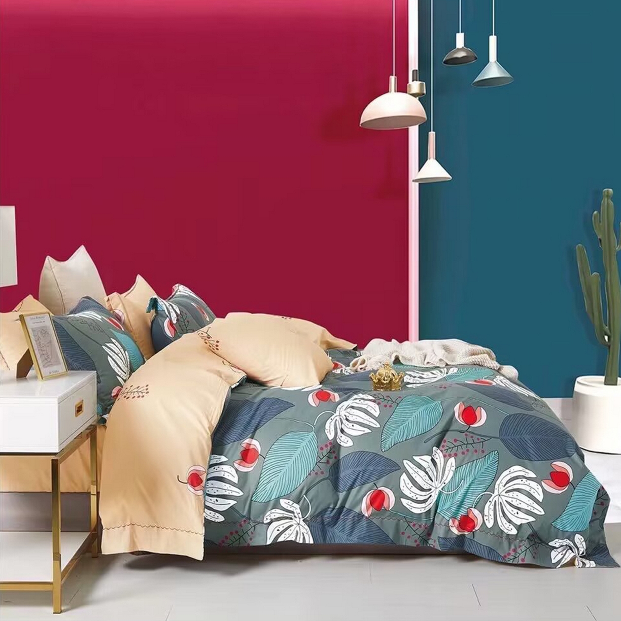 91家纺网 家纺一手货源 找家纺 （总）未来家居 JAMES KELLY （铂金凯丽）2025新款40支13376全棉印染铂金长绒棉四件套-系列4