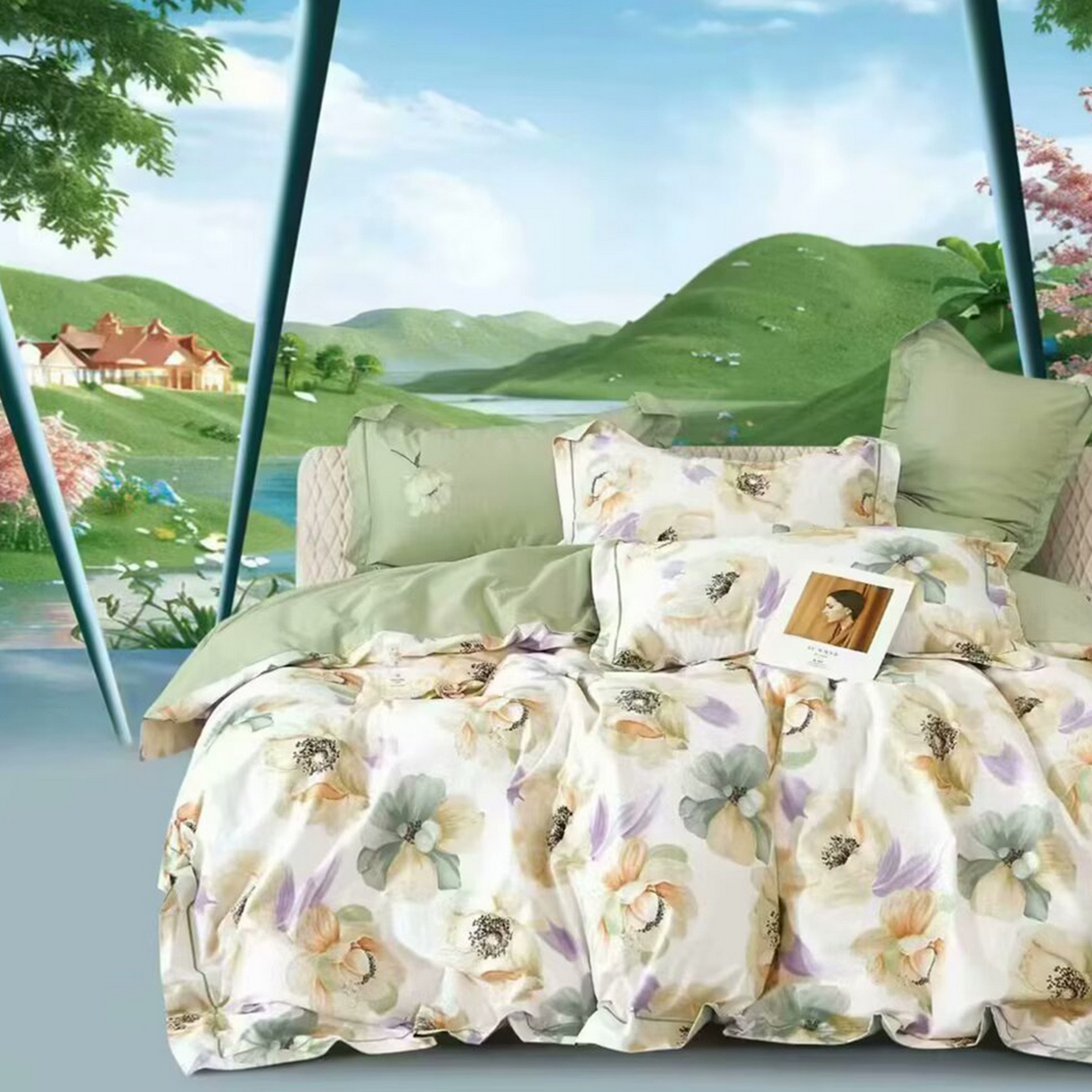 91家纺网 家纺一手货源 找家纺 （总）未来家居 JAMES KELLY （铂金凯丽）2025新款40支13376全棉印染铂金长绒棉四件套-系列4