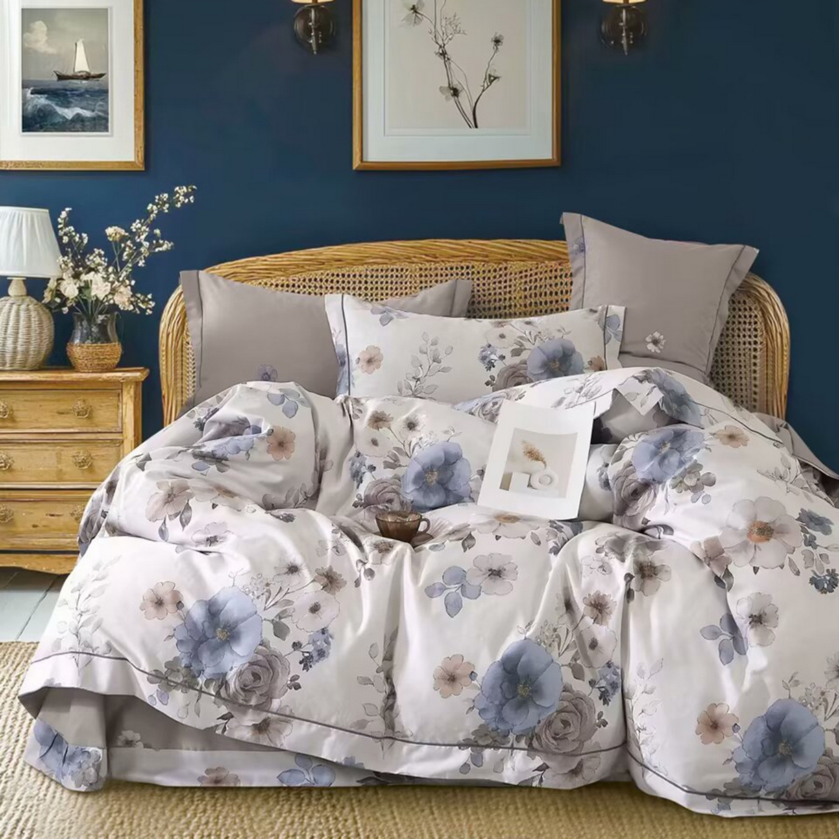 91家纺网 家纺一手货源 找家纺 （总）未来家居 JAMES KELLY （铂金凯丽）2025新款40支13376全棉印染铂金长绒棉四件套-系列4