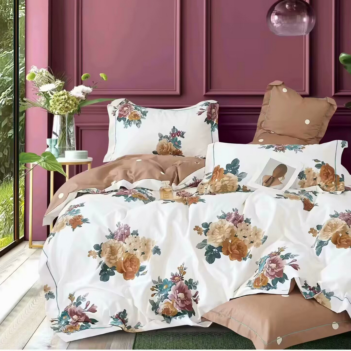 91家纺网 家纺一手货源 找家纺 （总）未来家居 JAMES KELLY （铂金凯丽）2025新款40支13376全棉印染铂金长绒棉四件套-系列4