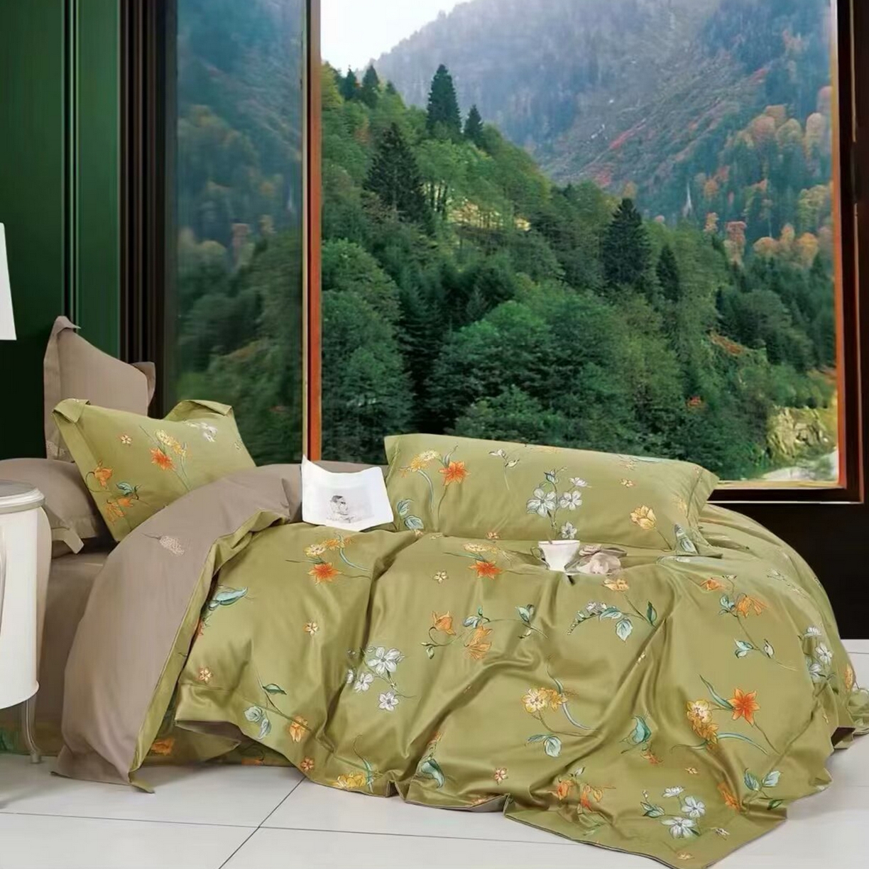 91家纺网 家纺一手货源 找家纺 （总）未来家居 JAMES KELLY （铂金凯丽）2025新款40支13376全棉印染铂金长绒棉四件套-系列4