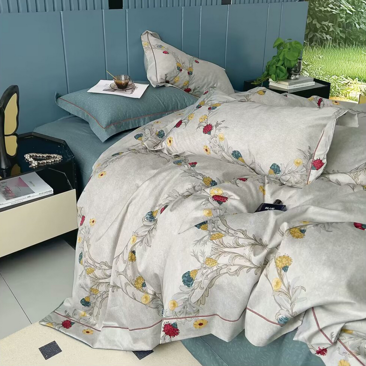 91家纺网 家纺一手货源 找家纺 （总）未来家居 JAMES KELLY （铂金凯丽）2025新款40支13376全棉印染铂金长绒棉四件套-系列4