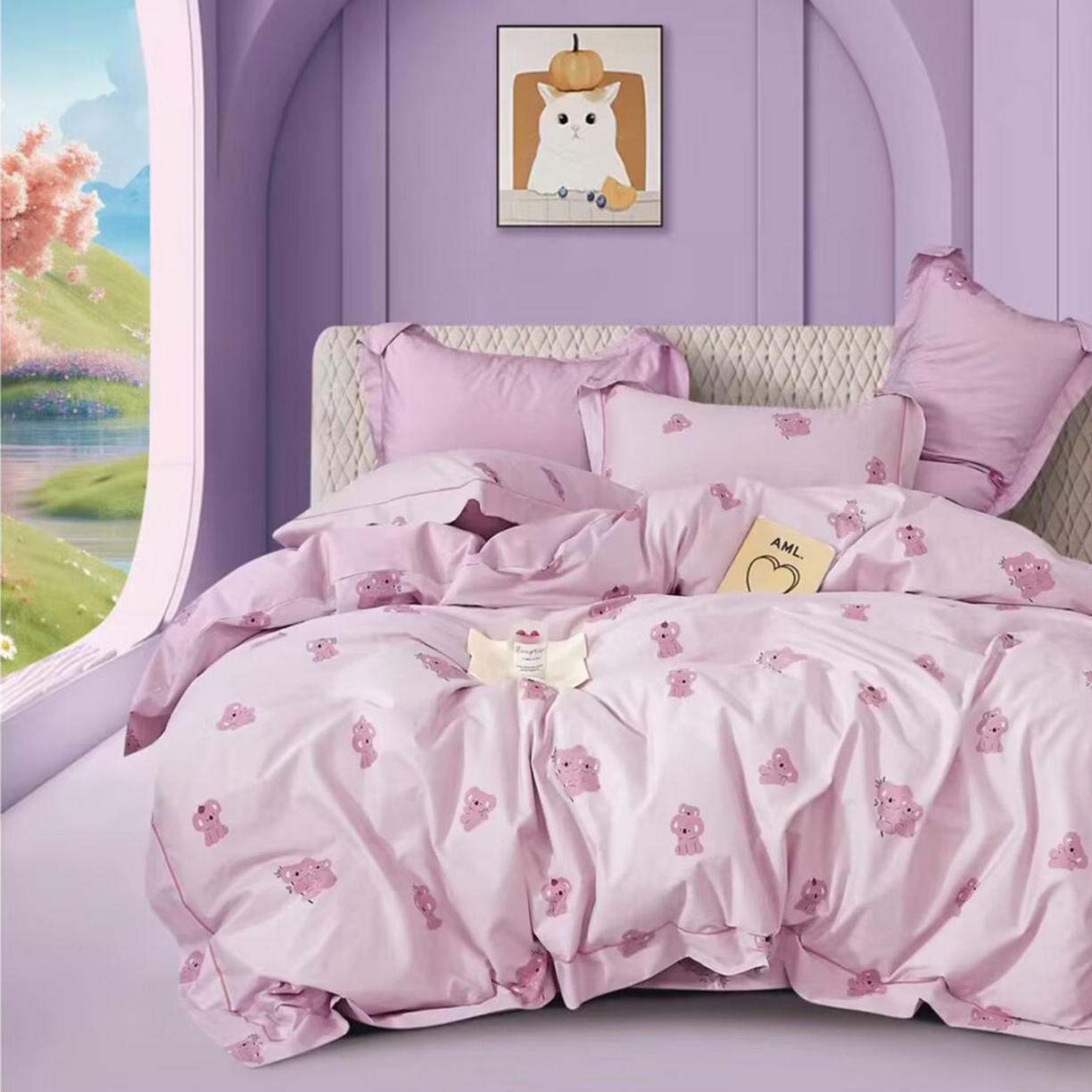 91家纺网 家纺一手货源 找家纺 （总）未来家居 JAMES KELLY （铂金凯丽）2025新款40支13376全棉印染铂金长绒棉四件套-系列4