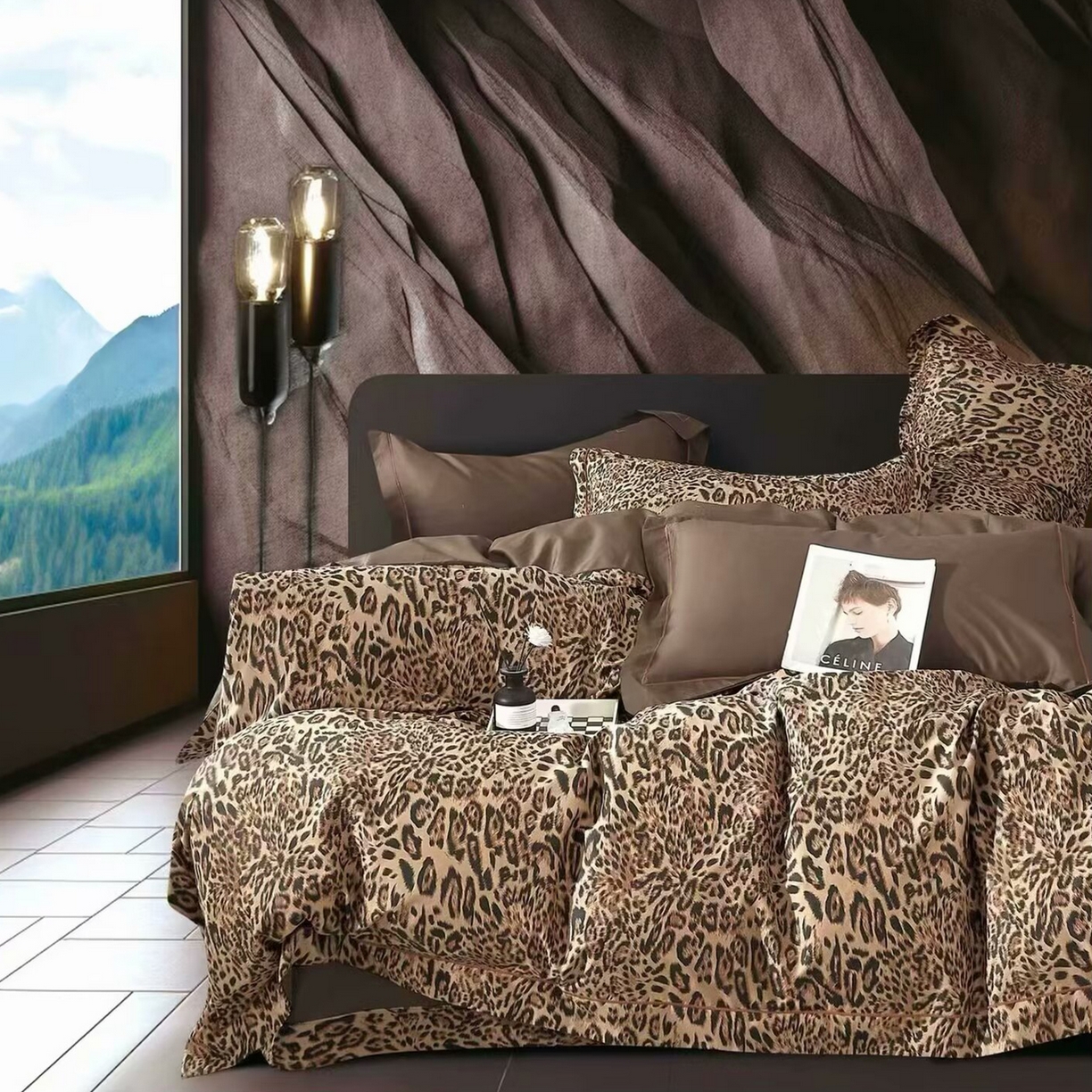 91家纺网 家纺一手货源 找家纺 （总）未来家居 JAMES KELLY （铂金凯丽）2025新款40支13376全棉印染铂金长绒棉四件套-系列4