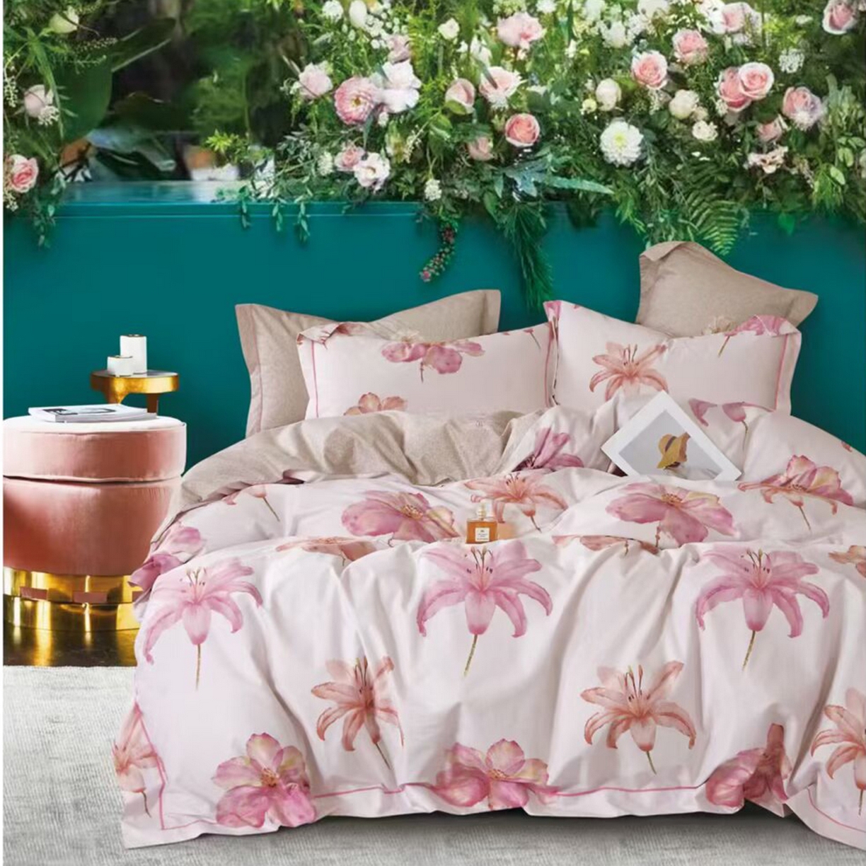 91家纺网 家纺一手货源 找家纺 （总）未来家居 JAMES KELLY （铂金凯丽）2025新款40支13376全棉印染铂金长绒棉四件套-系列4