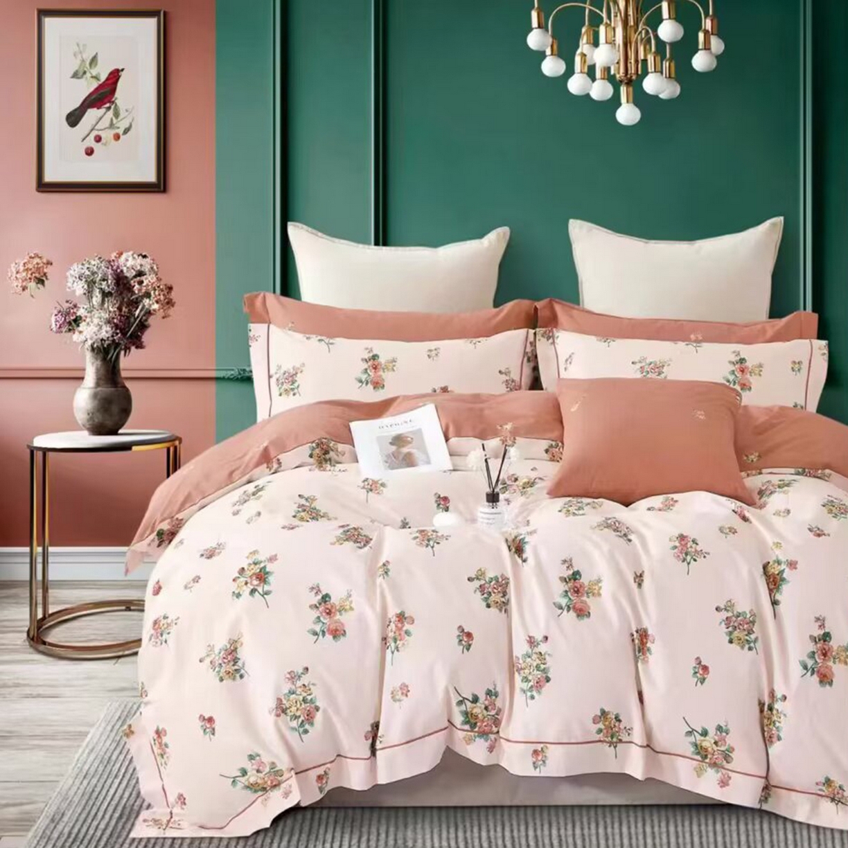 91家纺网 家纺一手货源 找家纺 （总）未来家居 JAMES KELLY （铂金凯丽）2025新款40支13376全棉印染铂金长绒棉四件套-系列4