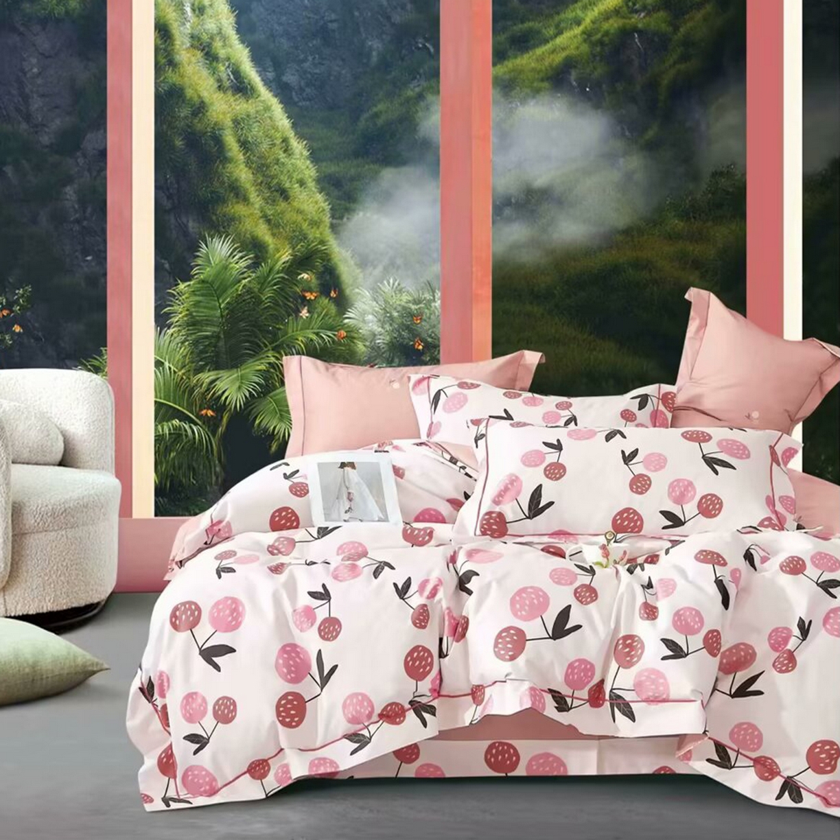 91家纺网 家纺一手货源 找家纺 （总）未来家居 JAMES KELLY （铂金凯丽）2025新款40支13376全棉印染铂金长绒棉四件套-系列4