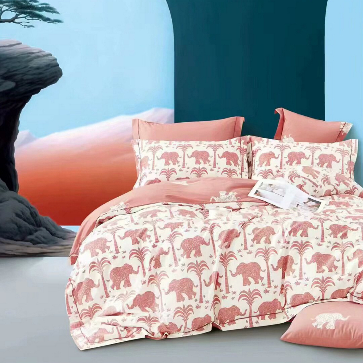 91家纺网 家纺一手货源 找家纺 （总）未来家居 JAMES KELLY （铂金凯丽）2025新款40支13376全棉印染铂金长绒棉四件套-系列4