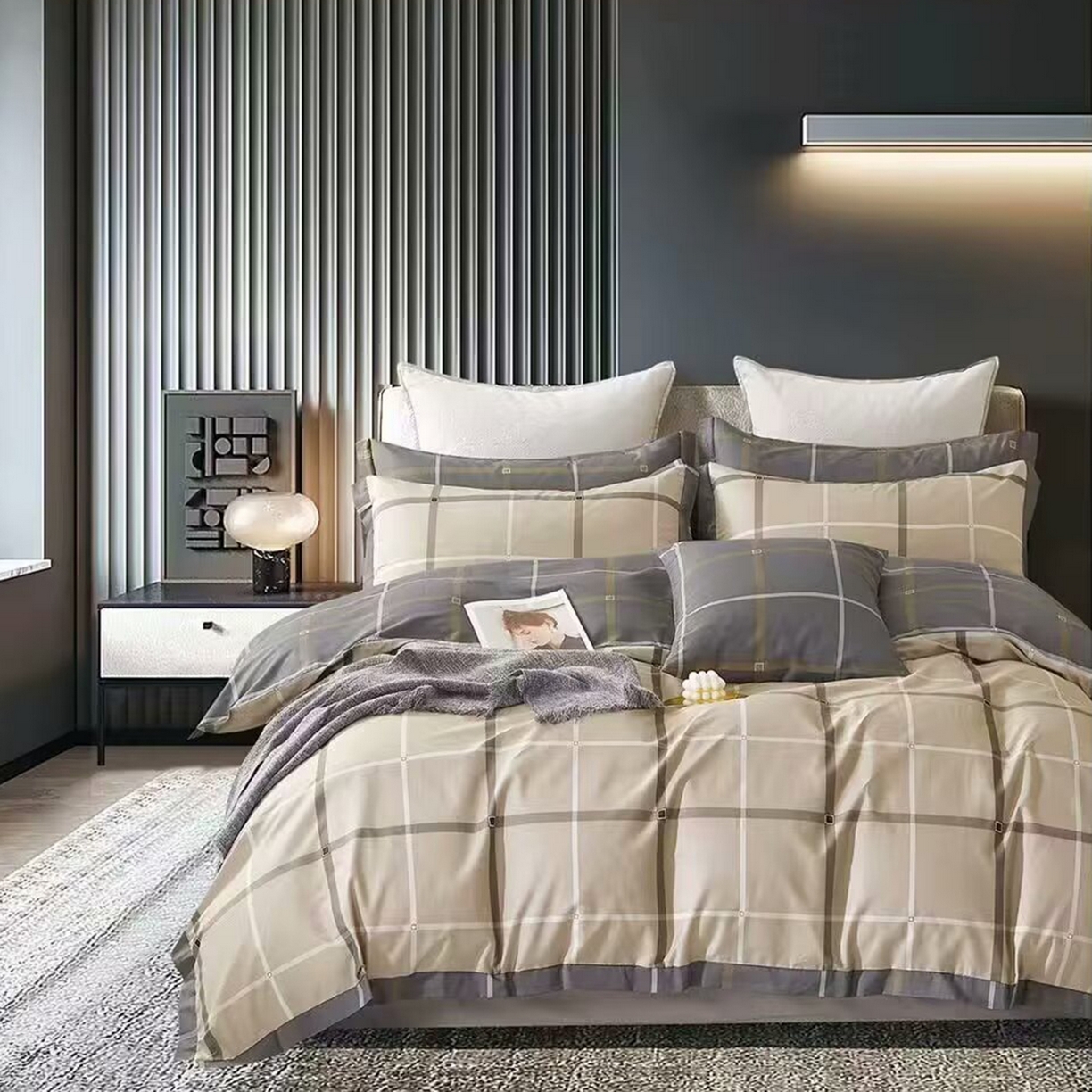 91家纺网 家纺一手货源 找家纺 （总）未来家居 JAMES KELLY （铂金凯丽）2025新款40支13376全棉印染铂金长绒棉四件套-系列4