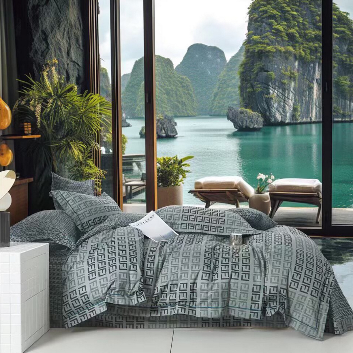 91家纺网 家纺一手货源 找家纺 （总）未来家居 JAMES KELLY （铂金凯丽）2025新款40支13376全棉印染铂金长绒棉四件套-系列4