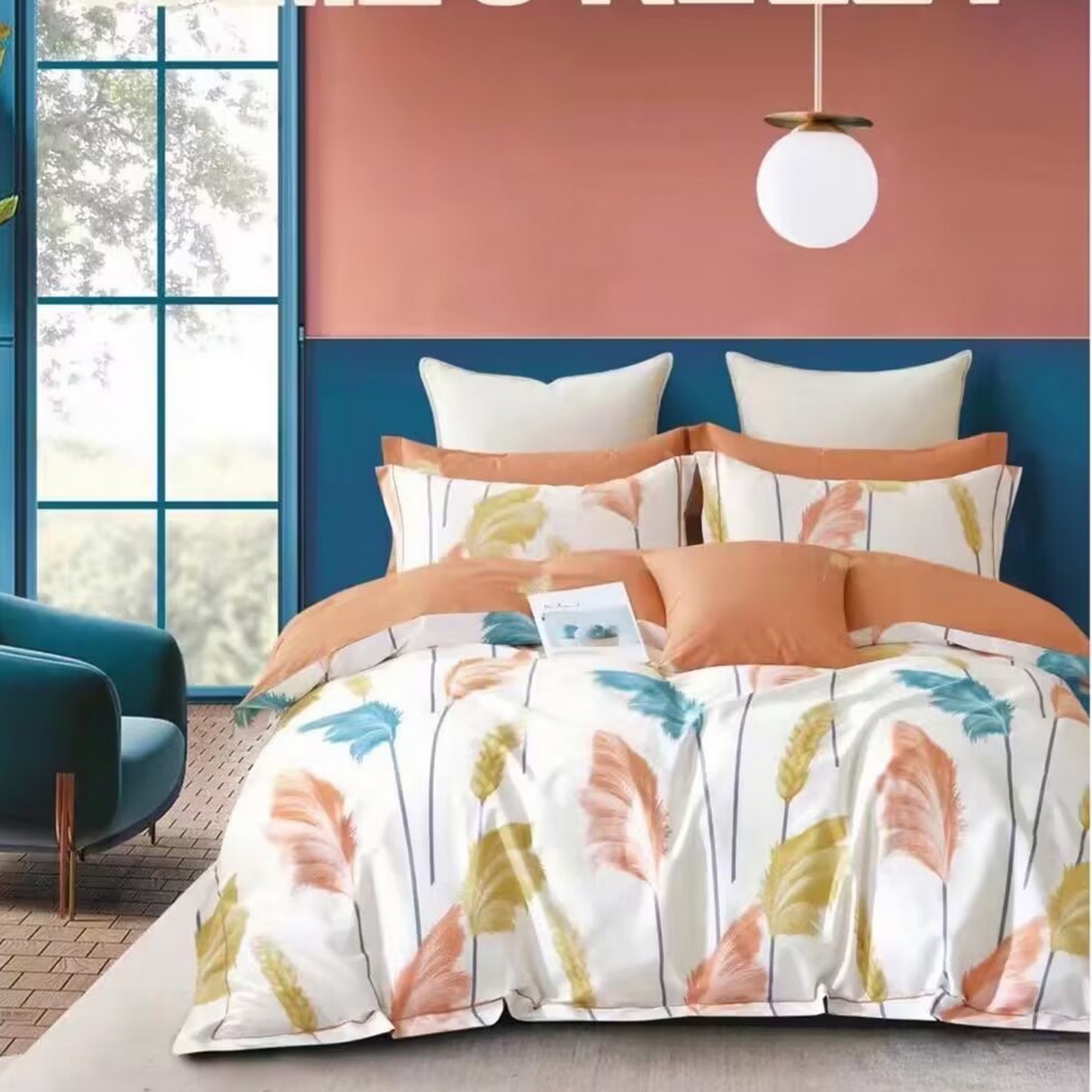 91家纺网 家纺一手货源 找家纺 （总）未来家居 JAMES KELLY （铂金凯丽）2025新款40支13376全棉印染铂金长绒棉四件套-系列4