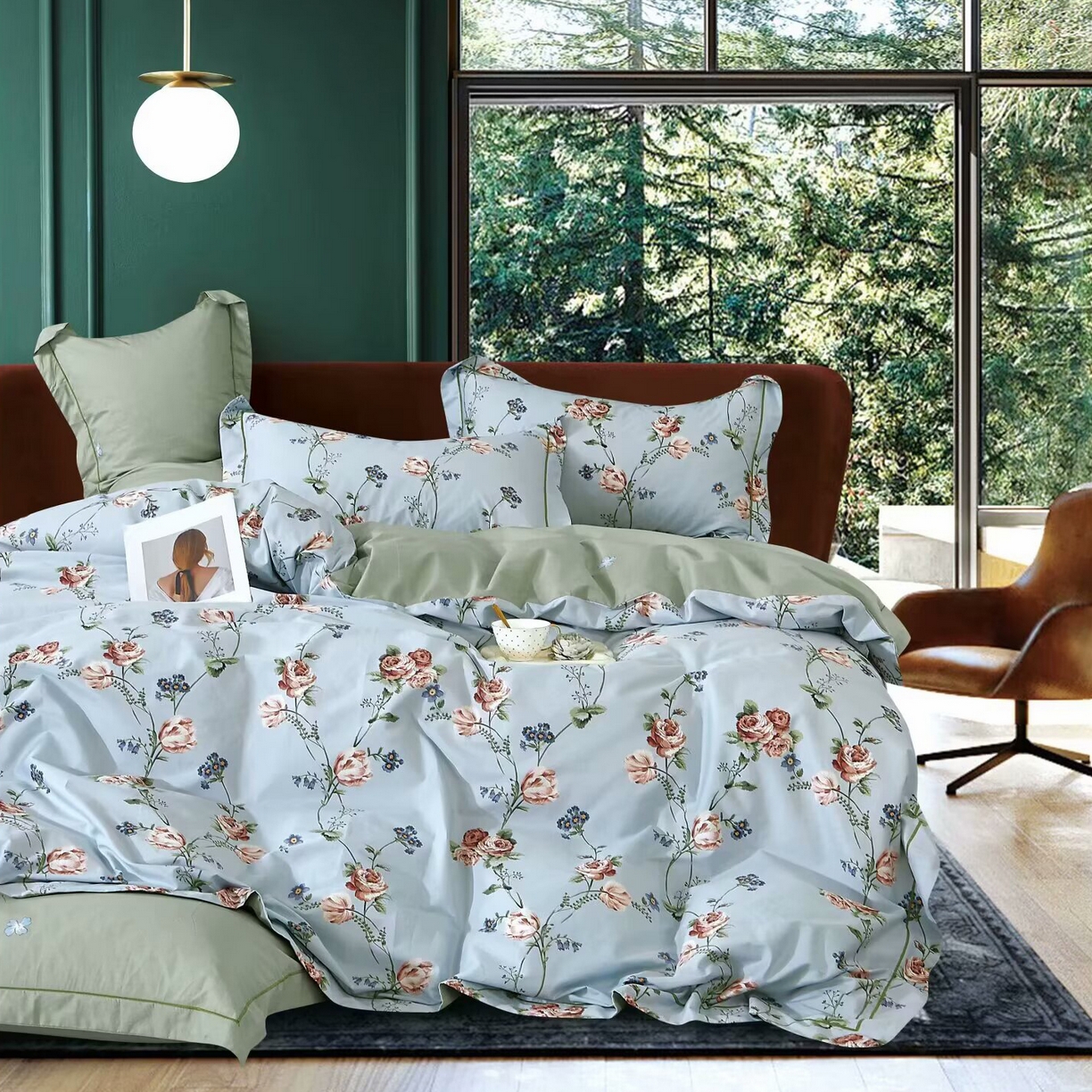 91家纺网 家纺一手货源 找家纺 （总）未来家居 JAMES KELLY （铂金凯丽）2025新款40支13376全棉印染铂金长绒棉四件套-系列4