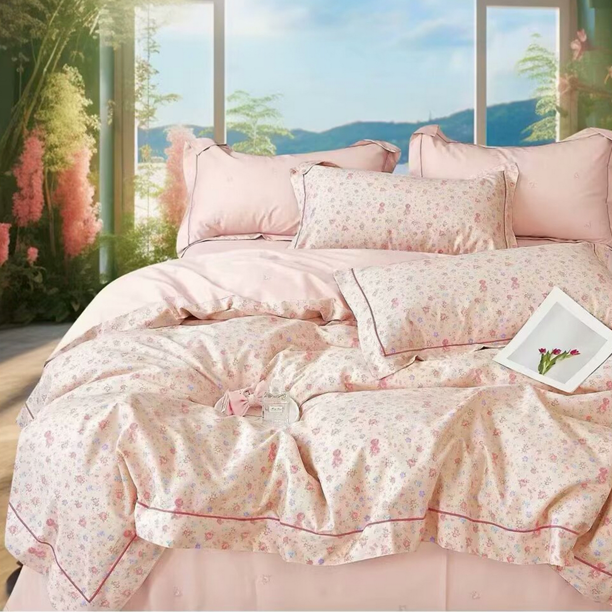 91家纺网 家纺一手货源 找家纺 （总）未来家居 JAMES KELLY （铂金凯丽）2025新款40支13376全棉印染铂金长绒棉四件套-系列4