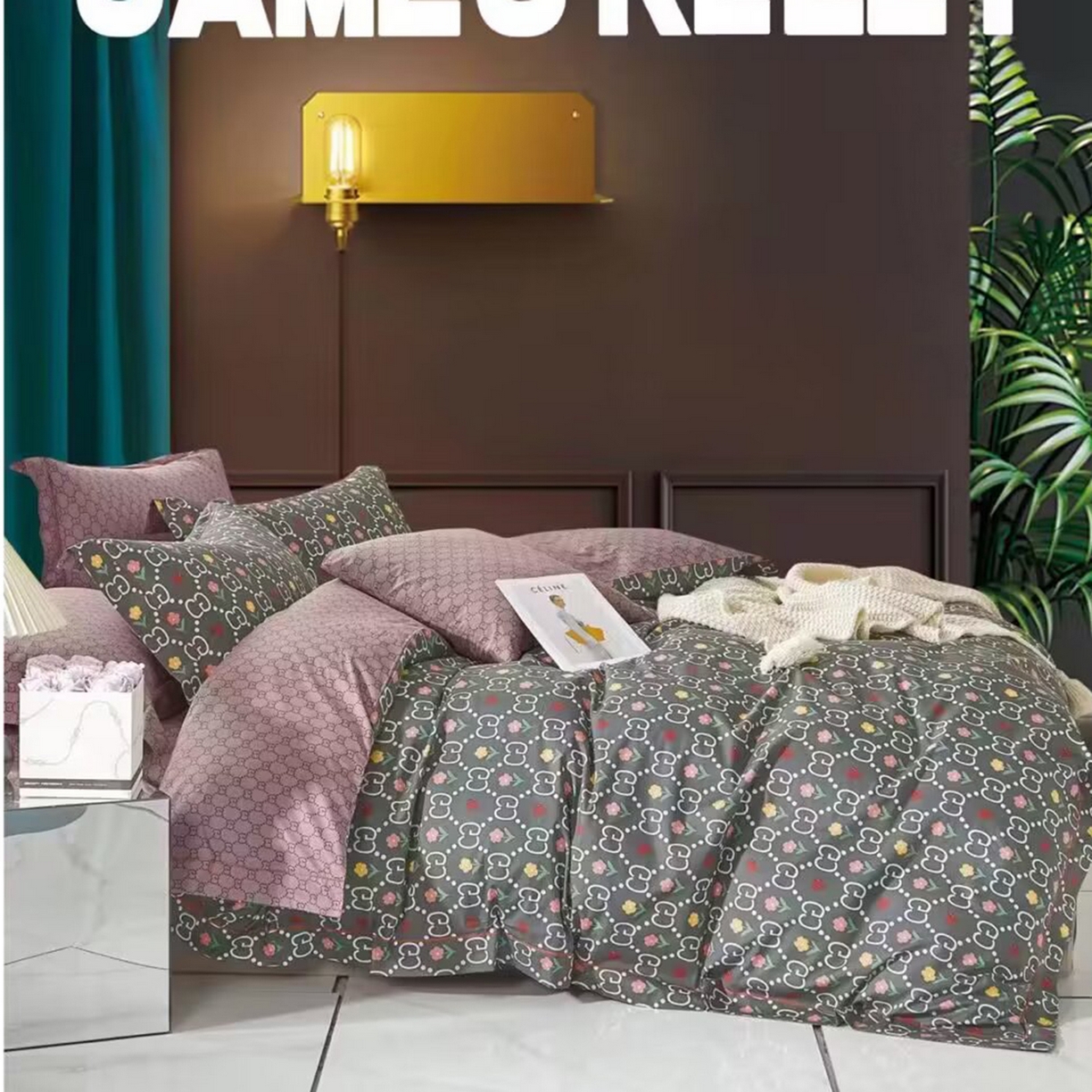 91家纺网 家纺一手货源 找家纺 （总）未来家居 JAMES KELLY （铂金凯丽）2025新款40支13376全棉印染铂金长绒棉四件套-系列4