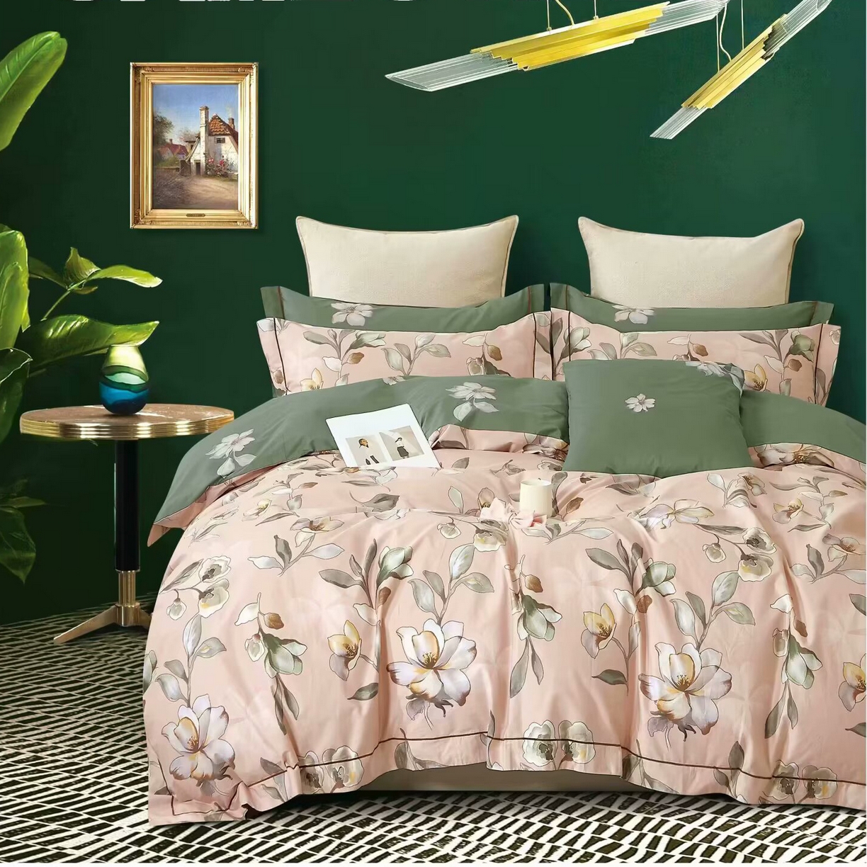 91家纺网 家纺一手货源 找家纺 （总）未来家居 JAMES KELLY （铂金凯丽）2025新款40支13376全棉印染铂金长绒棉四件套-系列4