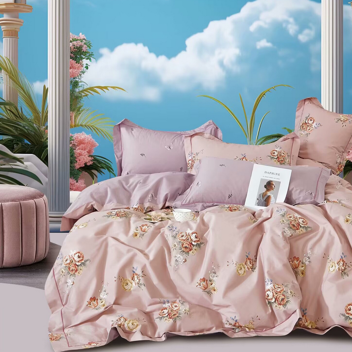 91家纺网 家纺一手货源 找家纺 （总）未来家居 JAMES KELLY （铂金凯丽）2025新款40支13376全棉印染铂金长绒棉四件套-系列4