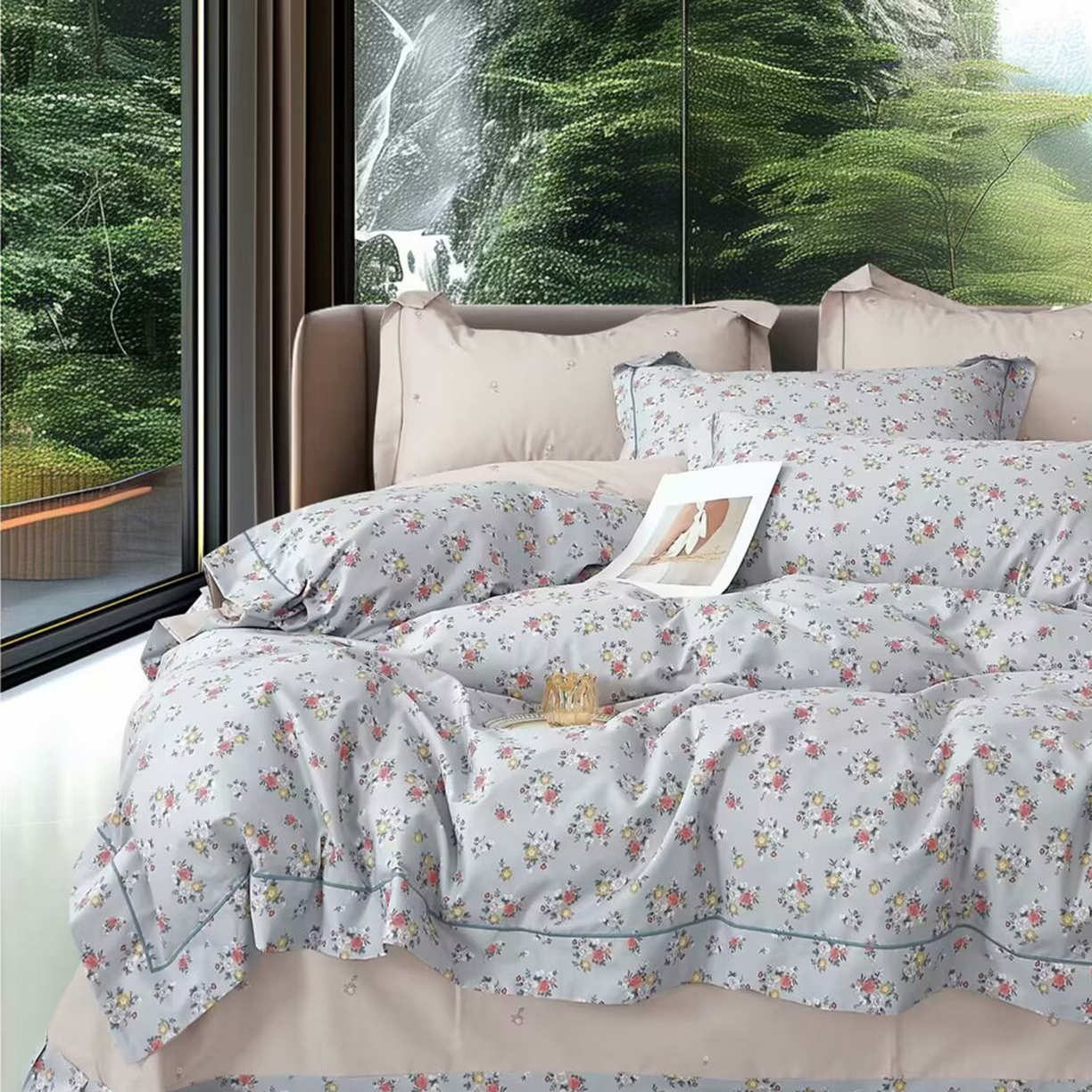 91家纺网 家纺一手货源 找家纺 （总）未来家居 JAMES KELLY （铂金凯丽）2025新款40支13376全棉印染铂金长绒棉四件套-系列4