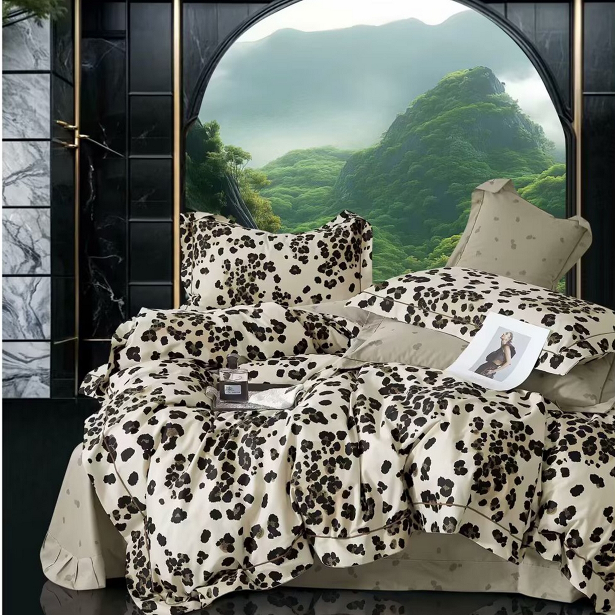 91家纺网 家纺一手货源 找家纺 （总）未来家居 JAMES KELLY （铂金凯丽）2025新款40支13376全棉印染铂金长绒棉四件套-系列4