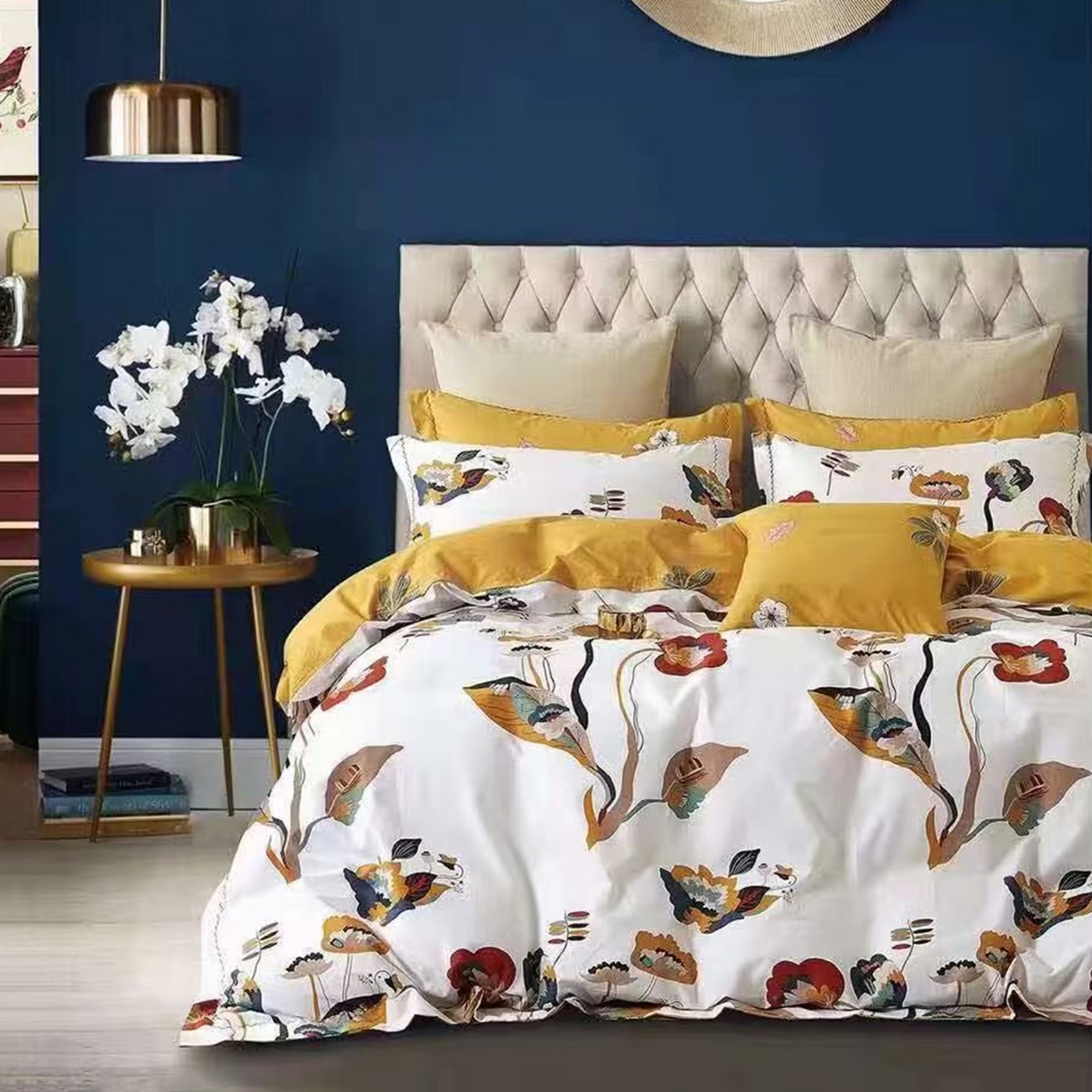 91家纺网 家纺一手货源 找家纺 （总）未来家居 JAMES KELLY （铂金凯丽）2025新款40支13376全棉印染铂金长绒棉四件套-大号1