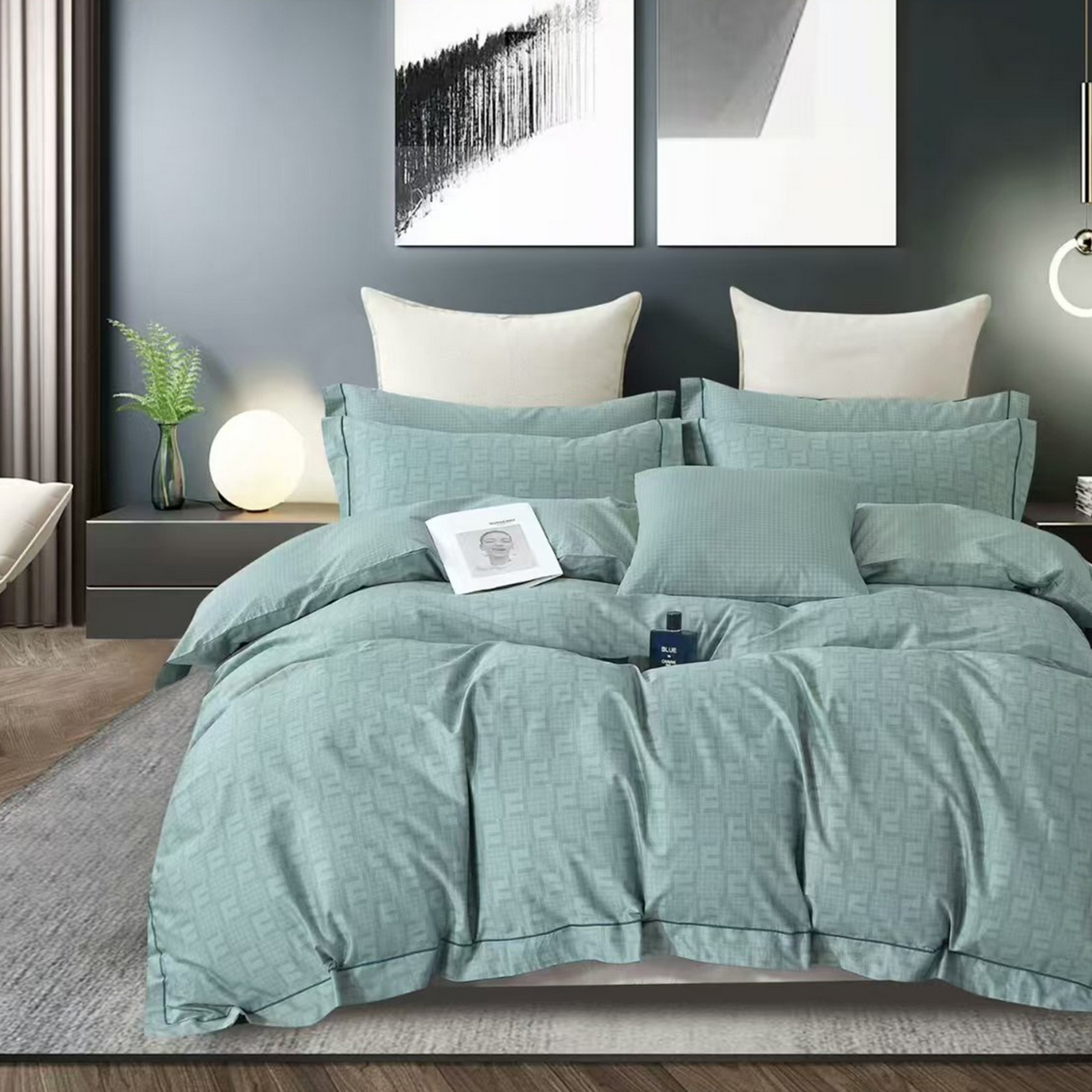 91家纺网 家纺一手货源 找家纺 （总）未来家居 JAMES KELLY （铂金凯丽）2025新款40支13376全棉印染铂金长绒棉四件套-大号1