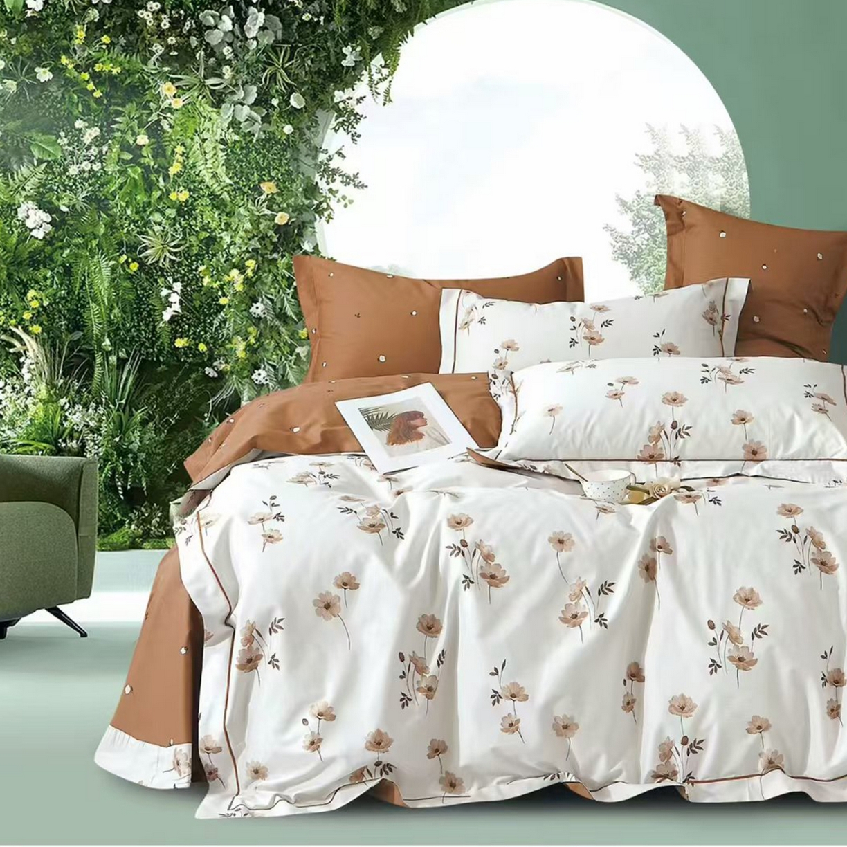 91家纺网 家纺一手货源 找家纺 （总）未来家居 JAMES KELLY （铂金凯丽）2025新款40支13376全棉印染铂金长绒棉四件套-大号1