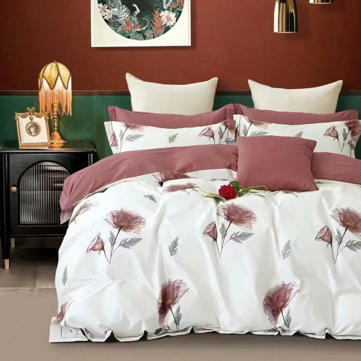 91家纺网 家纺一手货源 找家纺 （总）未来家居 JAMES KELLY （铂金凯丽）2025新款40支13376全棉印染铂金长绒棉四件套-大号1