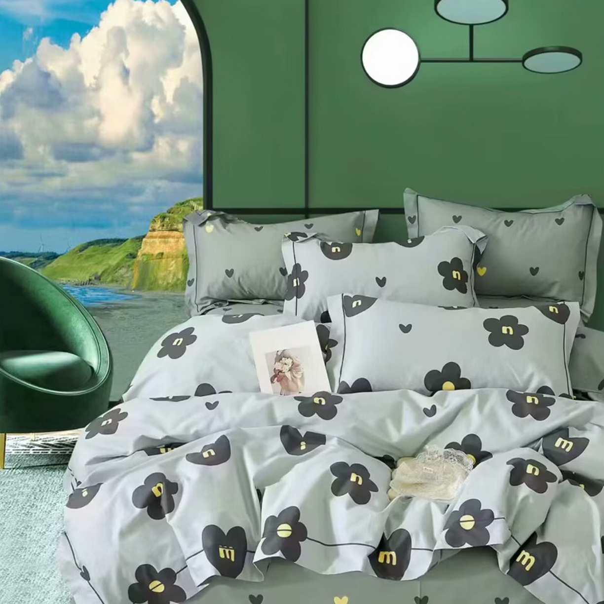 91家纺网 家纺一手货源 找家纺 （总）未来家居 JAMES KELLY （铂金凯丽）2025新款40支13376全棉印染铂金长绒棉四件套-系列4