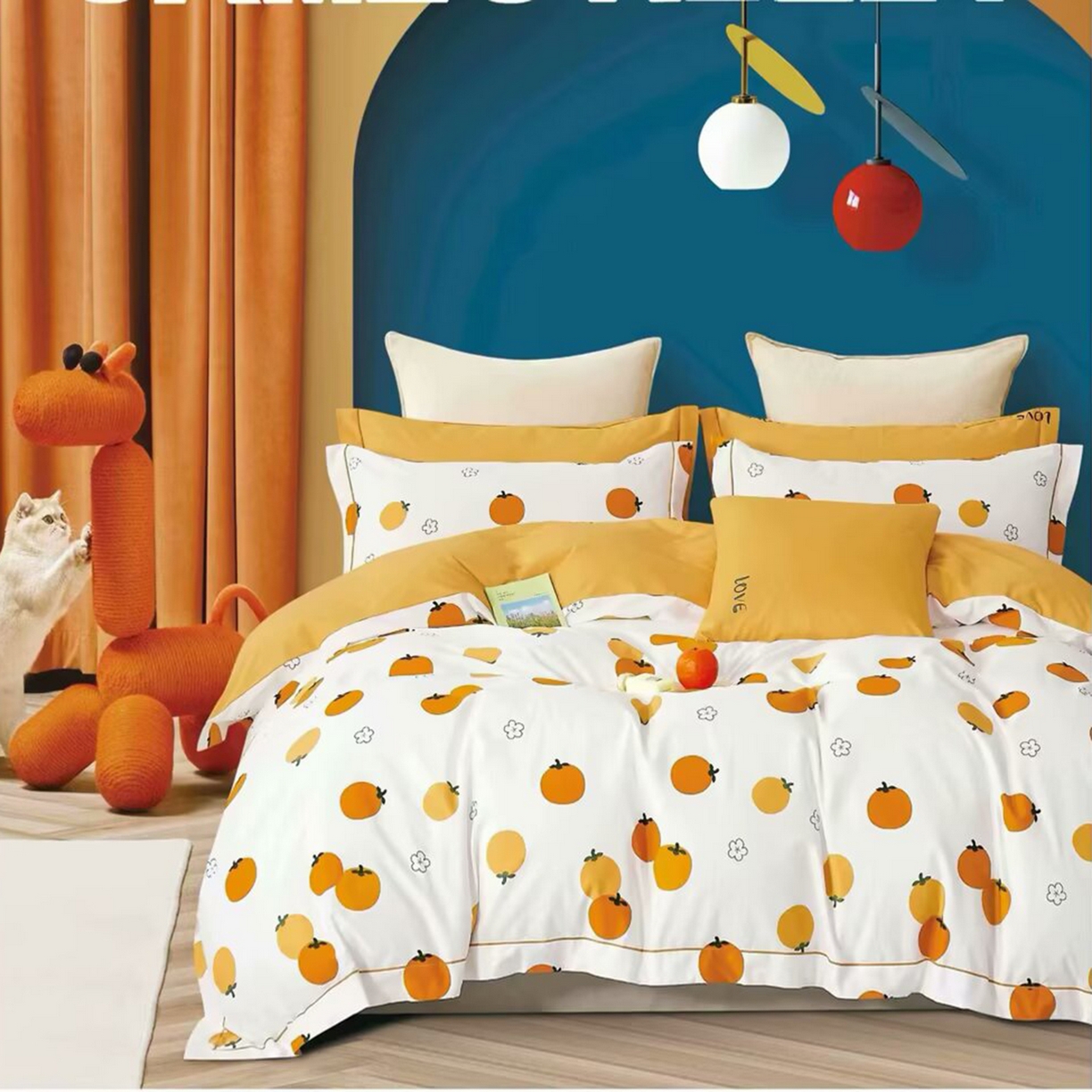 91家纺网 家纺一手货源 找家纺 （总）未来家居 JAMES KELLY （铂金凯丽）2025新款40支13376全棉印染铂金长绒棉四件套-系列4