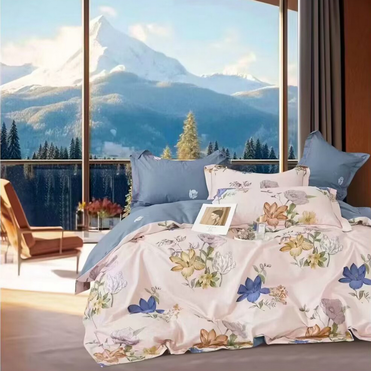 91家纺网 家纺一手货源 找家纺 （总）未来家居 JAMES KELLY （铂金凯丽）2025新款40支13376全棉印染铂金长绒棉四件套-系列4