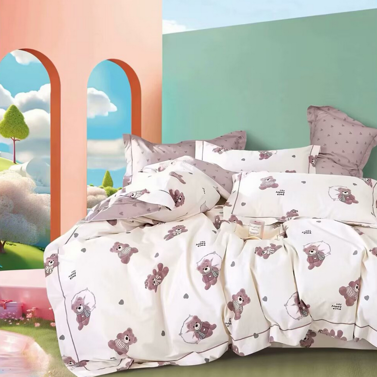 91家纺网 家纺一手货源 找家纺 （总）未来家居 JAMES KELLY （铂金凯丽）2025新款40支13376全棉印染铂金长绒棉四件套-系列4