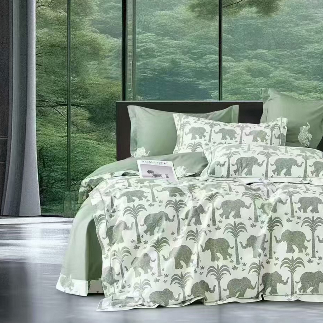 91家纺网 家纺一手货源 找家纺 （总）未来家居 JAMES KELLY （铂金凯丽）2025新款40支13376全棉印染铂金长绒棉四件套-大号1