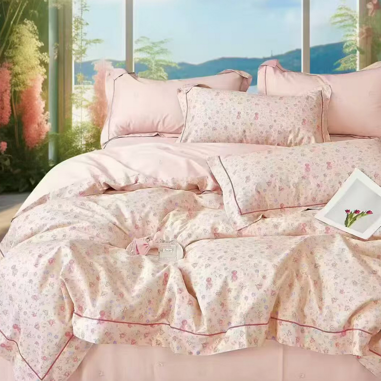 91家纺网 家纺一手货源 找家纺 （总）未来家居 JAMES KELLY （铂金凯丽）2025新款40支13376全棉印染铂金长绒棉四件套-大号1