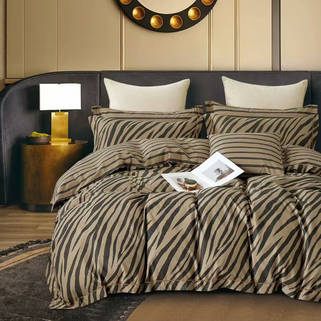 91家纺网 家纺一手货源 找家纺 （总）未来家居 JAMES KELLY （铂金凯丽）2025新款40支13376全棉印染铂金长绒棉四件套-大号1