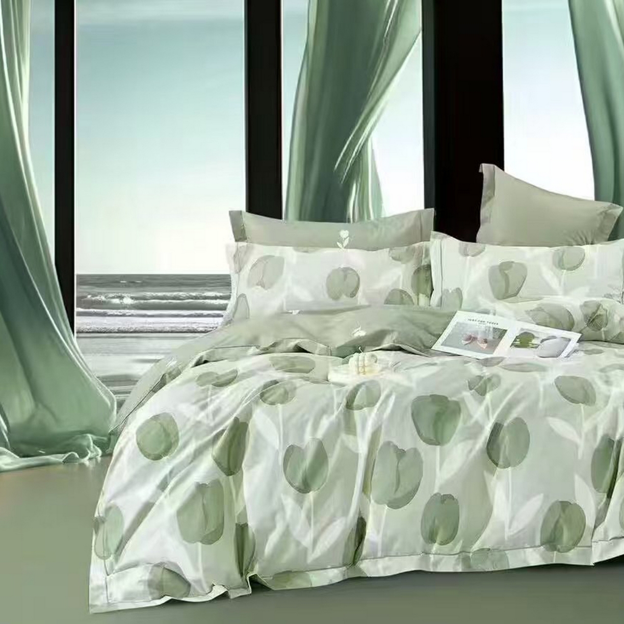 91家纺网 家纺一手货源 找家纺 （总）未来家居 JAMES KELLY （铂金凯丽）2025新款40支13376全棉印染铂金长绒棉四件套-大号1