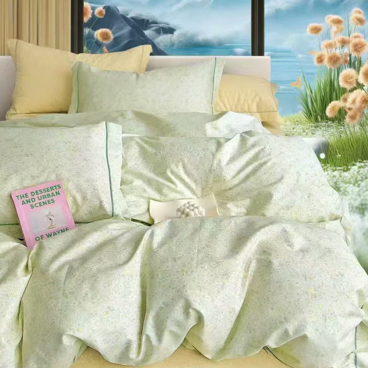 91家纺网 家纺一手货源 找家纺 （总）未来家居 JAMES KELLY （铂金凯丽）2025新款40支13376全棉印染铂金长绒棉四件套-大号1