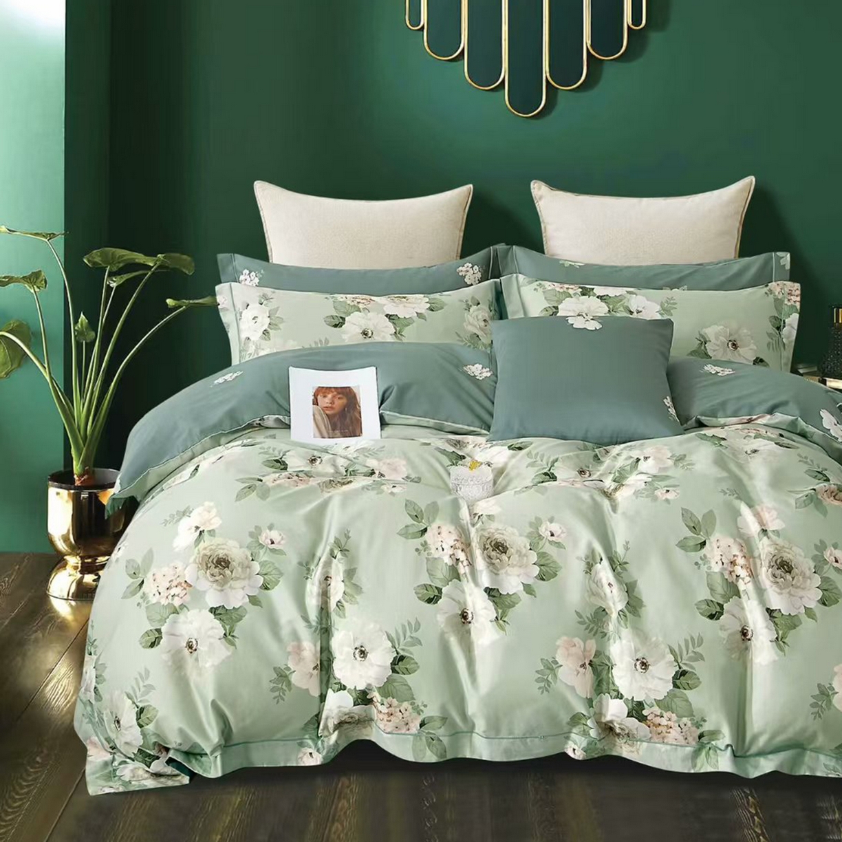 91家纺网 家纺一手货源 找家纺 （总）未来家居 JAMES KELLY （铂金凯丽）2025新款40支13376全棉印染铂金长绒棉四件套-大号1