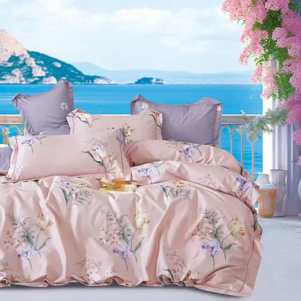 91家纺网 家纺一手货源 找家纺 （总）未来家居 JAMES KELLY （铂金凯丽）2025新款40支13376全棉印染铂金长绒棉四件套-大号1