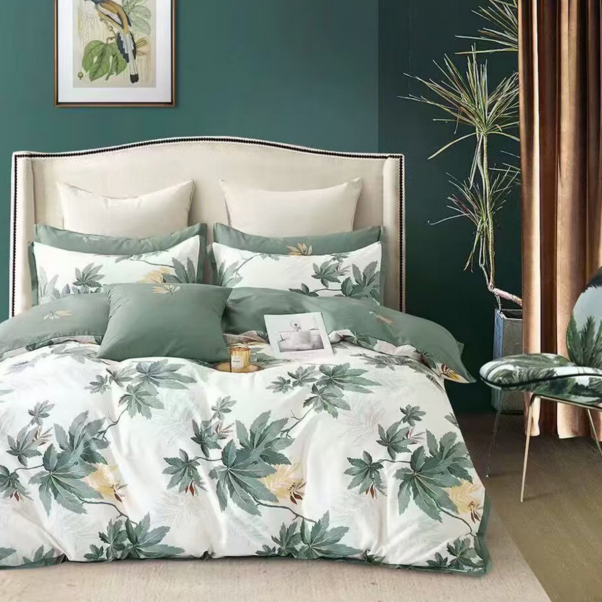 91家纺网 家纺一手货源 找家纺 （总）未来家居 JAMES KELLY （铂金凯丽）2025新款40支13376全棉印染铂金长绒棉四件套-大号1