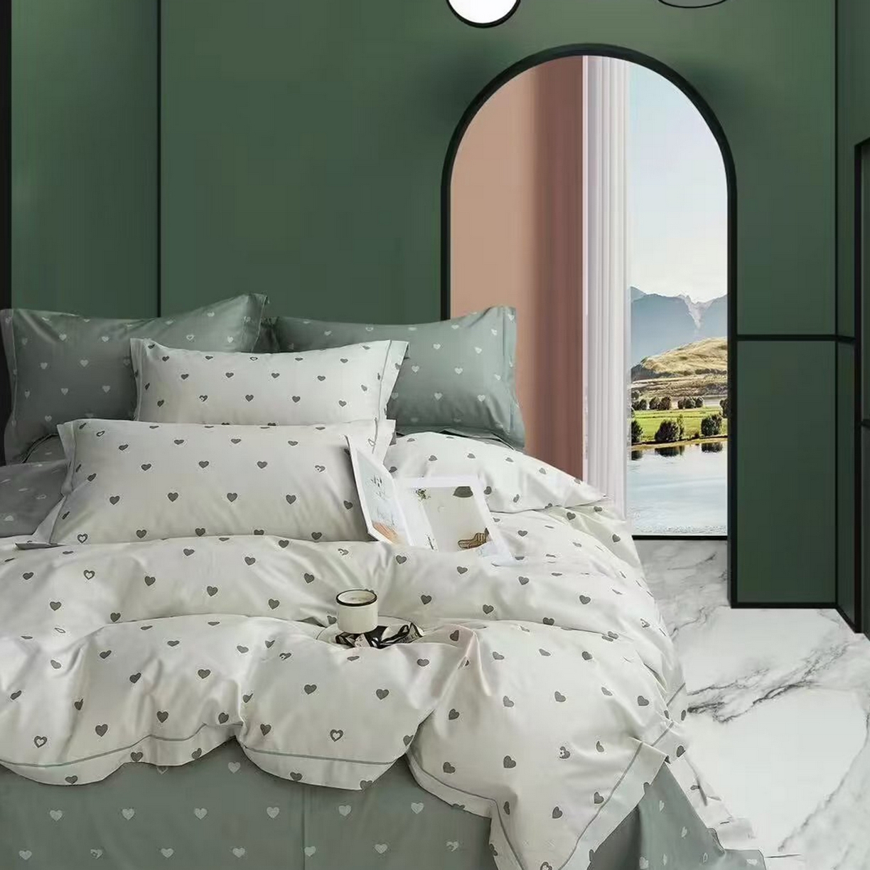 91家纺网 家纺一手货源 找家纺 （总）未来家居 JAMES KELLY （铂金凯丽）2025新款40支13376全棉印染铂金长绒棉四件套-大号1