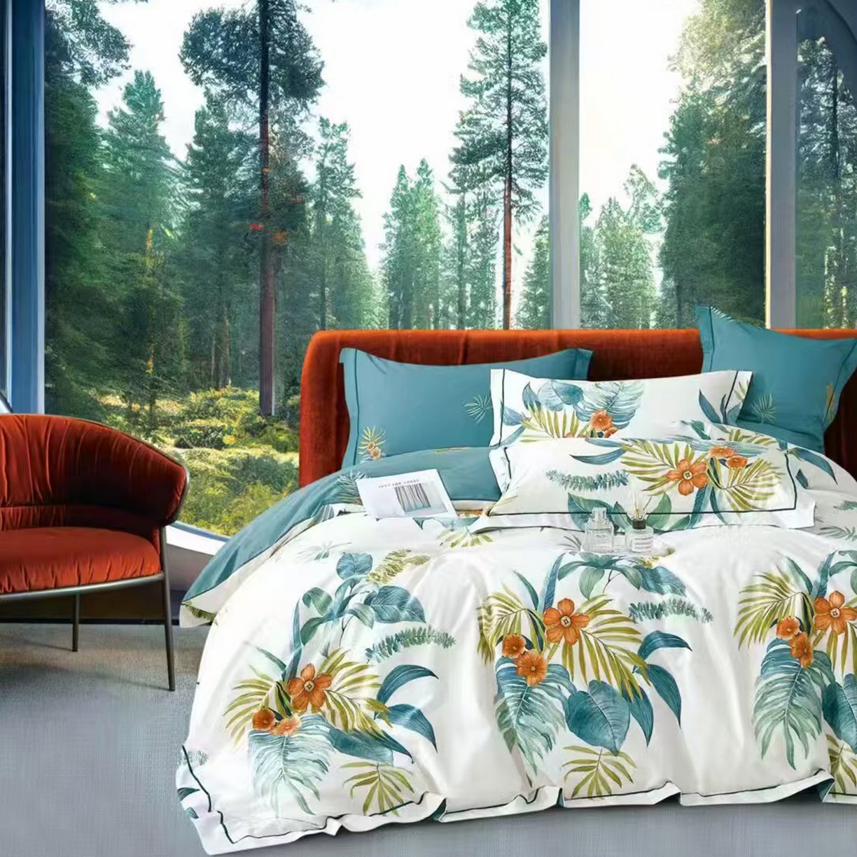 91家纺网 家纺一手货源 找家纺 （总）未来家居 JAMES KELLY （铂金凯丽）2025新款40支13376全棉印染铂金长绒棉四件套-大号1