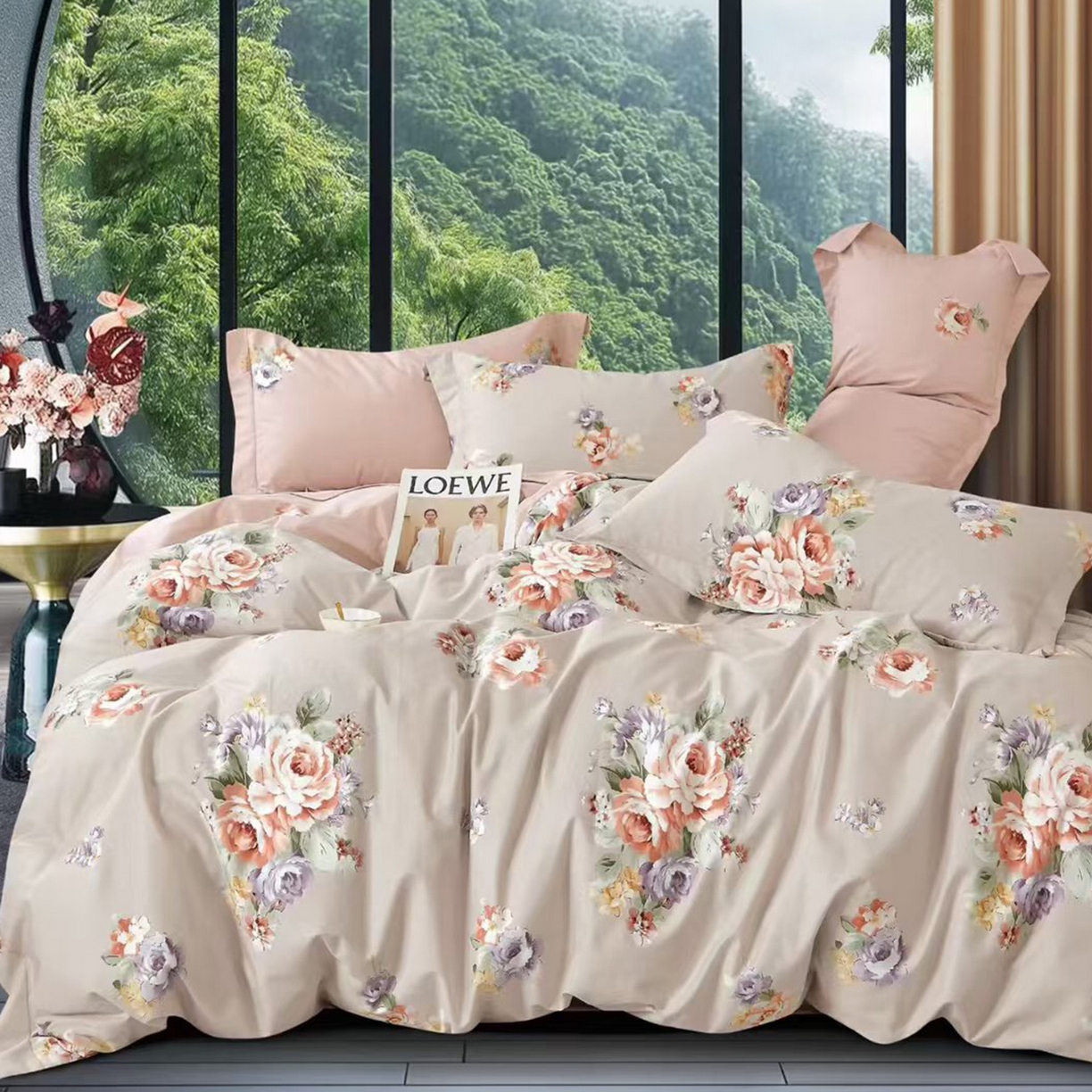 91家纺网 家纺一手货源 找家纺 （总）未来家居 JAMES KELLY （铂金凯丽）2025新款40支13376全棉印染铂金长绒棉四件套-大号1